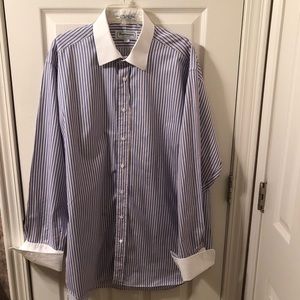 Burberry Blue/Red/White Dress Shirt XL